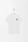 Loewe Two-tone Anagram Embroidery Cotton T-shirt Clothing In White