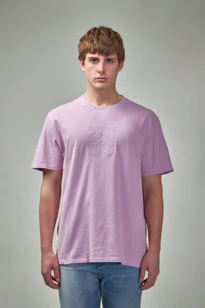Loewe Relaxed Fit T-shirt Anagram In Pink & Purple
