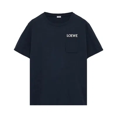Pre-owned Loewe Relaxed Fit T-shirt 'dark Navy Blue' | Men's Size Xl