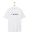 Loewe Logo-embroidered Cotton-jersey T-shirt In White