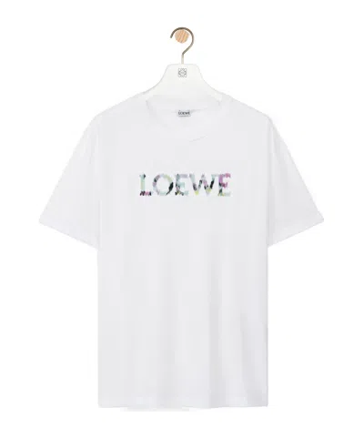 LOEWE LOEWE LOGO EMBROIDERED RELAXED FIT T-SHIRT