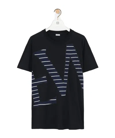LOEWE STRIPED-LOGO T-SHIRT
