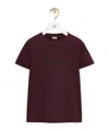 Loewe Relaxed Fit T-shirt In Cotton In Burgundy