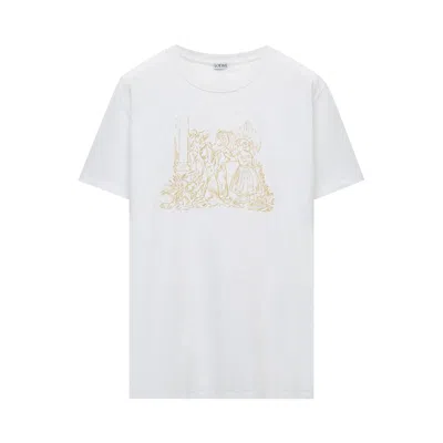 Pre-owned Loewe Relaxed Fit T-shirt 'white' | Men's Size Xxl