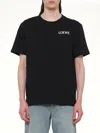 Loewe Mens Black Brand-embroidery Relaxed-fit Cotton-jersey T-shirt In Black
