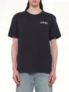 Loewe Mens Black Brand-embroidery Relaxed-fit Cotton-jersey T-shirt In Black