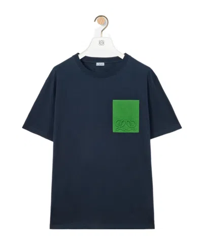 Loewe Relaxed Fit T-shirt In Cotton In Blue