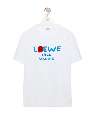 Loewe Relaxed Fit T-shirt In Cotton In White