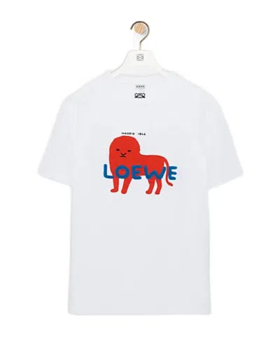 Loewe Relaxed Fit T-shirt In Cotton In White