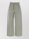 Loewe Relaxed Fit Wide Leg Denim Trousers In Green