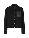 Loewe Anagram-debossed Shirt Jacket In Black