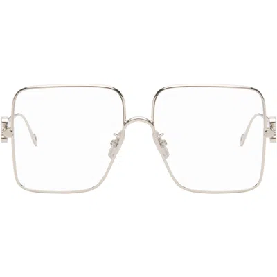 Loewe シルバー Retro オーバーサイズ スクエアメガネ In Orange