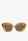 Loewe Retro Cat-eye Sunglasses In Gray