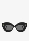 Loewe Retro Cat-eye Sunglasses In Gray