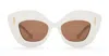 Loewe Brown Cat Eye Ladies Sunglasses Lw40127i 25e 48 In White