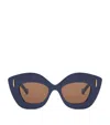 Loewe Retro Screen Sunglasses In Navy