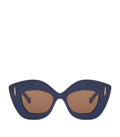 Loewe Retro Screen Sunglasses In Navy