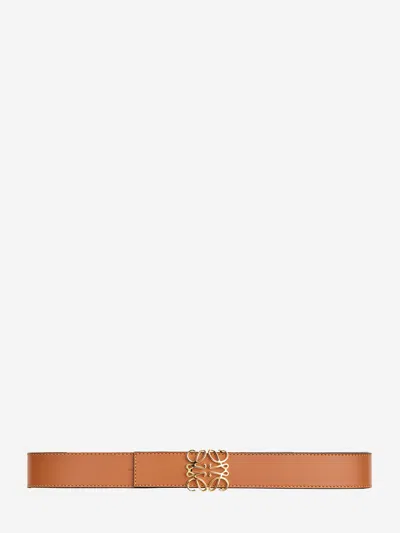 Loewe Reversible Anagram Belt In Brown