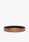 Loewe Anagram Belt In Smooth Calfskin In Brown