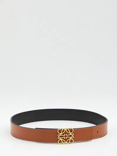 Loewe Reversible Anagram Belt In Brown