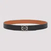 Loewe Reversible Anagram Leather Belt In Black
