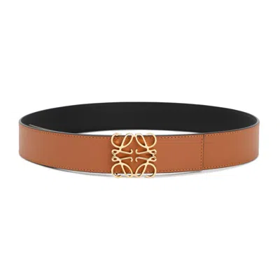 Loewe Anagram Reversible 3.5cm Belt In Brown
