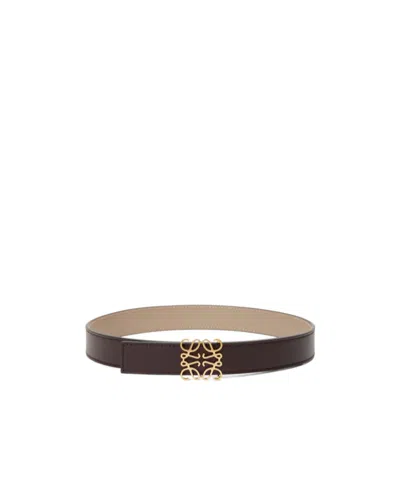 Loewe Reversible Anagram Belt In Brown