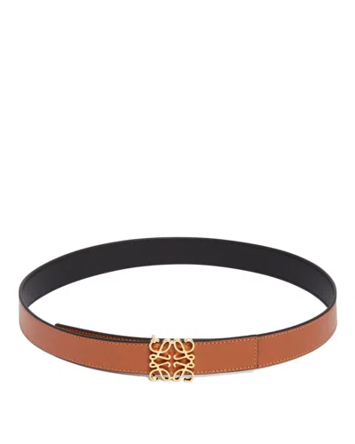 Loewe Reversible Anagram Belt In Brown