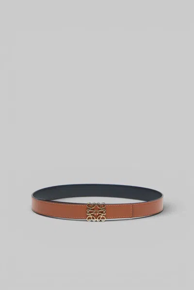 Loewe Reversible Anagram Belt In Brown