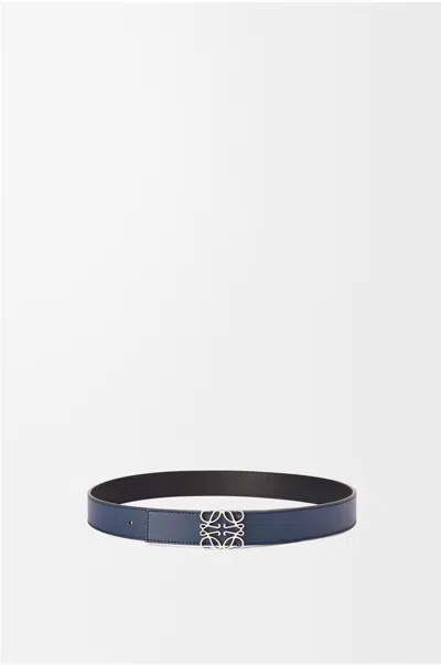 Loewe Logo Buckled Reversible Belt In Blue