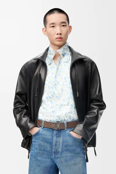 Loewe Reversible Anagram Belt In Smooth Leather Skin Size: 80 For Man In Gray