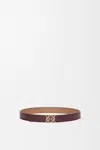 Loewe Anagram Reversible Leather Belt In Brown