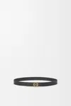 Loewe Anagram Reversible Grained Leather Belt In Black