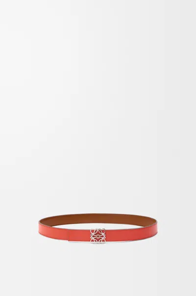 Loewe Reversible Anagram Bombé Belt In Smooth Leather Skin Size: 100 For Woman In Brown
