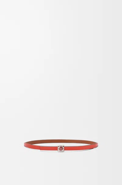 Loewe Reversible Anagram Bombé Belt In Smooth Leather Skin Size: 95 For Woman In Brown