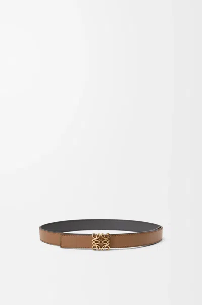 Loewe Anagram Reversible Leather Belt In Multicolor