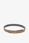 Loewe Reversible Anagram Leather Belt In Brown