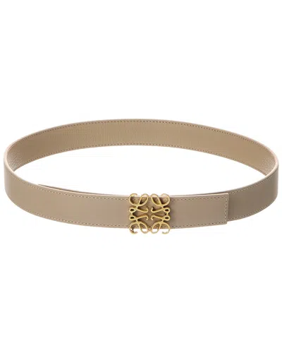 Loewe Reversible Anagram Leather Belt In Brown