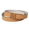 Loewe Reversible Anagram Logo Buckle Belt In Brown/beige