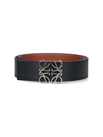 Loewe Reversible Belt "anagram" In Black