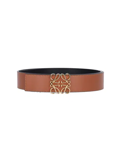 Loewe Reversible Belt "anagram" In Brown