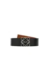 Loewe Anagram Reversible Belt In Calfskin In Black