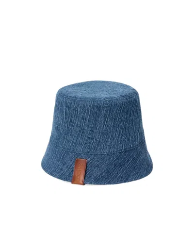 Loewe Reversible Bucket Hat In Denim In Blue