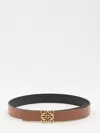Loewe Anagram Belt In Smooth Calfskin In Black