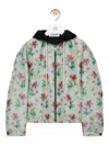 Loewe Reversible Floral-print Hooded Jacket In Green