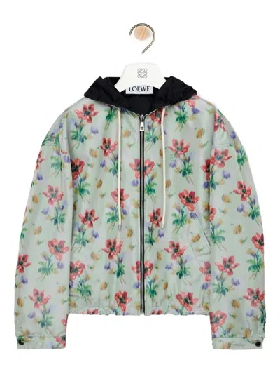 LOEWE REVERSIBLE FLORAL-PRINT HOODED JACKET