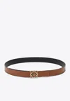 Loewe Reversible Leather Anagram Belt In Brown