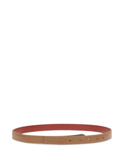Loewe Reversible Leather Belt In Brown