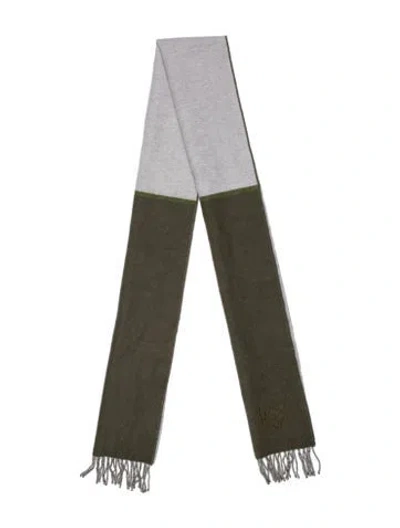 Pre-owned Loewe Reversible Wool Scarf In Multi