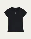 Loewe Ribbed Anagram Short-sleeve Tee In Black